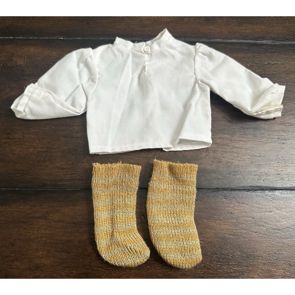 American Girl Pleasant Company Kirsten  Blouse Winter Story 1992 Striped Socks